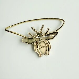 Dior Signature Bee Hair Tie Bracelet Gold Tone